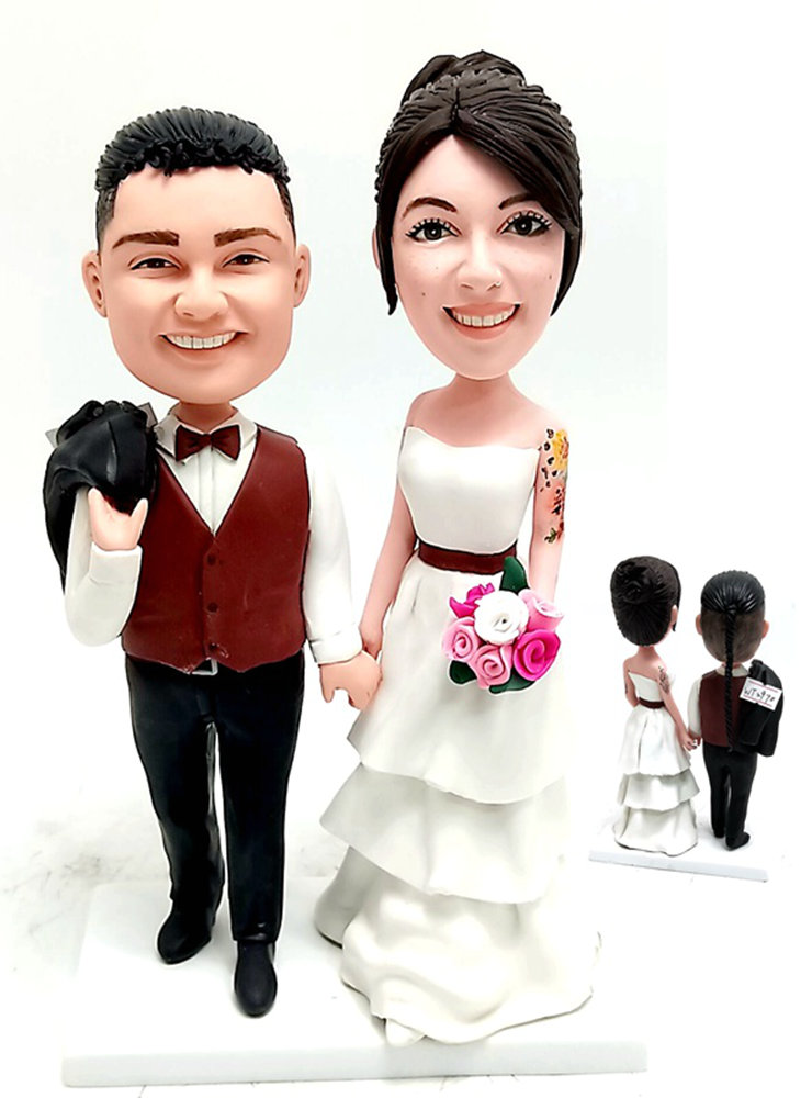 Custom Custom cake toppers lesbian wedding figurines personalized dolls samesex
